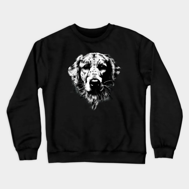 Golden Retriever Dog in black Crewneck Sweatshirt by Artistic Heaven